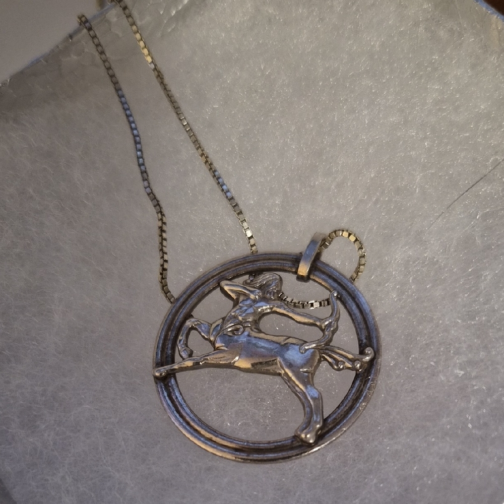 Sterling Silver Sagittarius Pendant Necklace